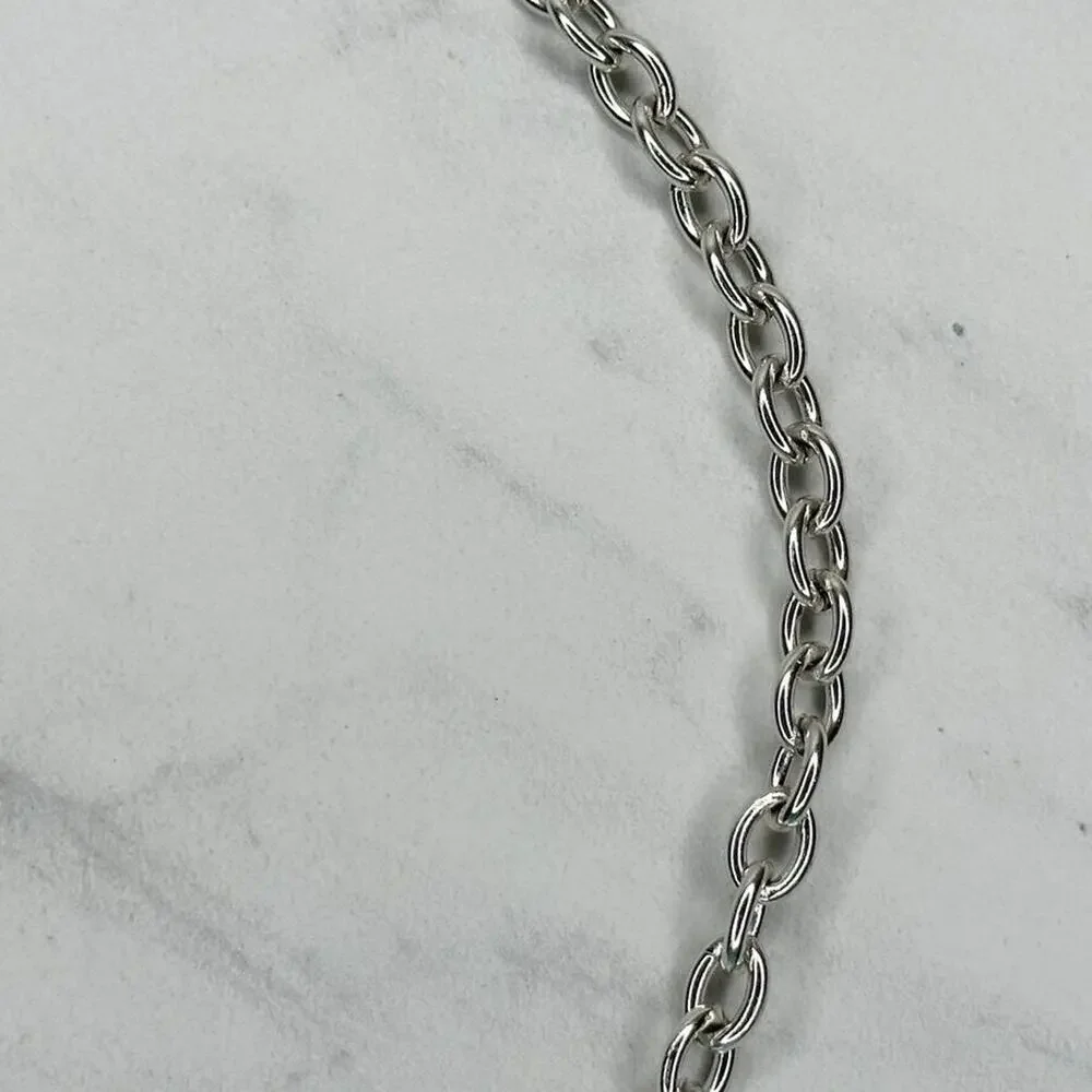 Silver Tone Chain Belt Coin Charm Y2K Festival Style Extra Small/Small ✨